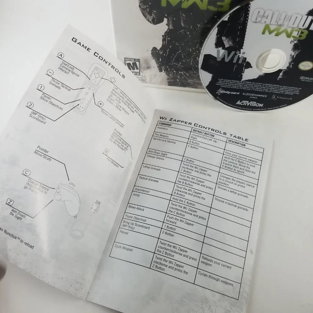 Call of Duty Modern Warfare 3 (Nintendo Wii, 2011) Complete + Manual Tested